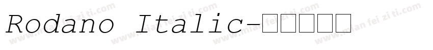 Rodano Italic字体转换